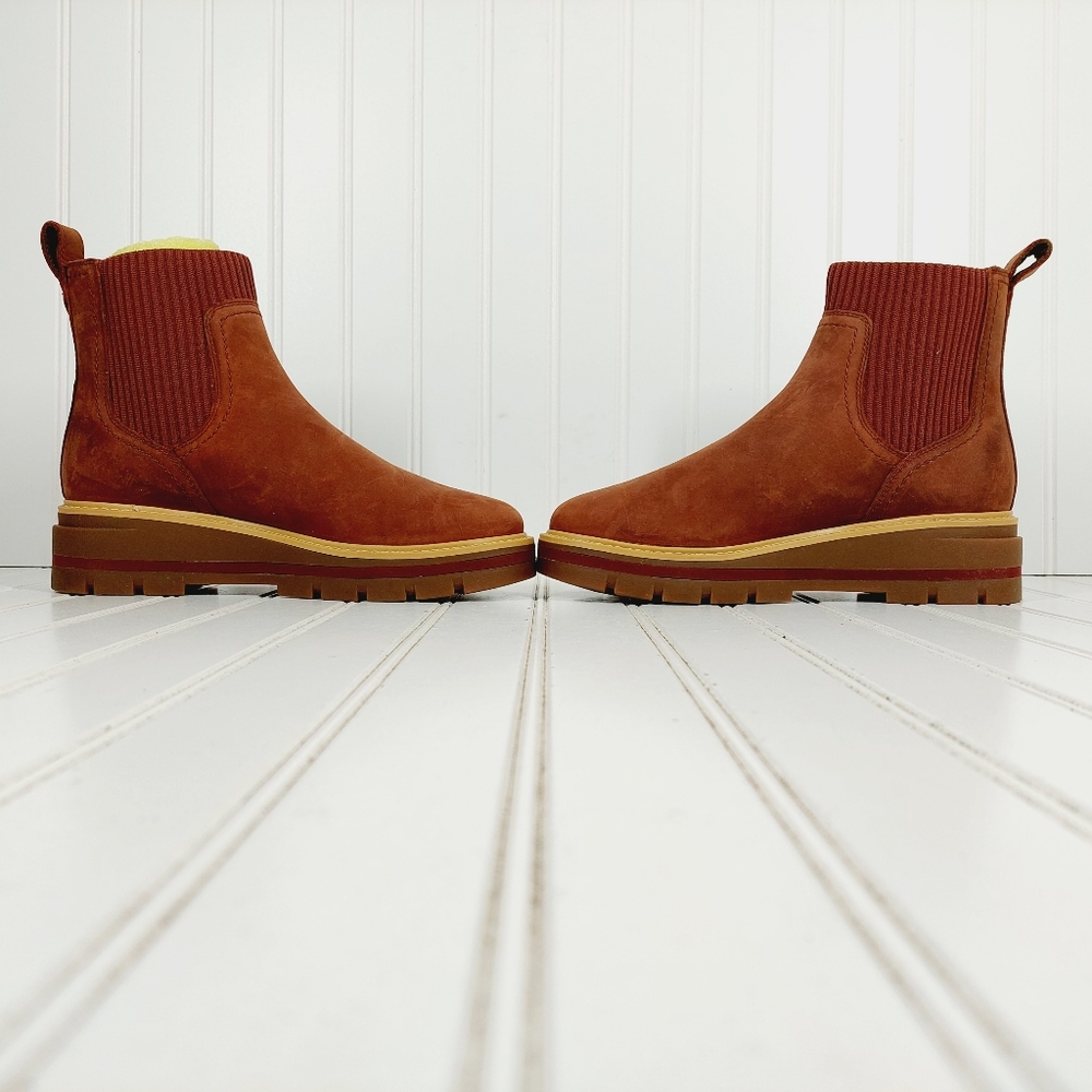 New Timberland Ortholite Leather  Burgundy Ankle Boots C613 - Picture 7 of 11